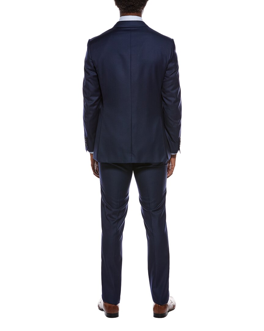 Canali 2Pc Wool Suit With Flat Front Pant