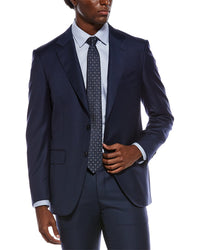 Canali 2Pc Wool Suit With Flat Front Pant