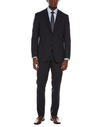 Canali 2Pc Wool Suit With Flat Front Pant