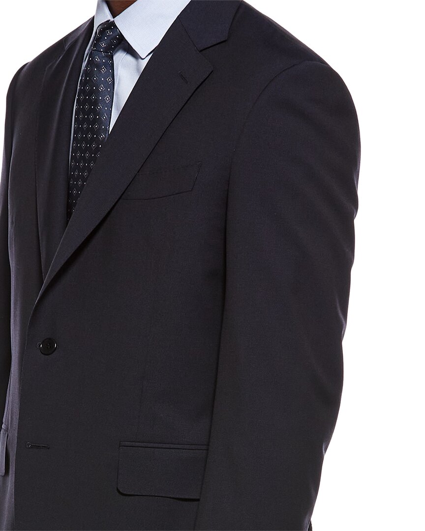 Canali 2Pc Wool Suit With Flat Front Pant