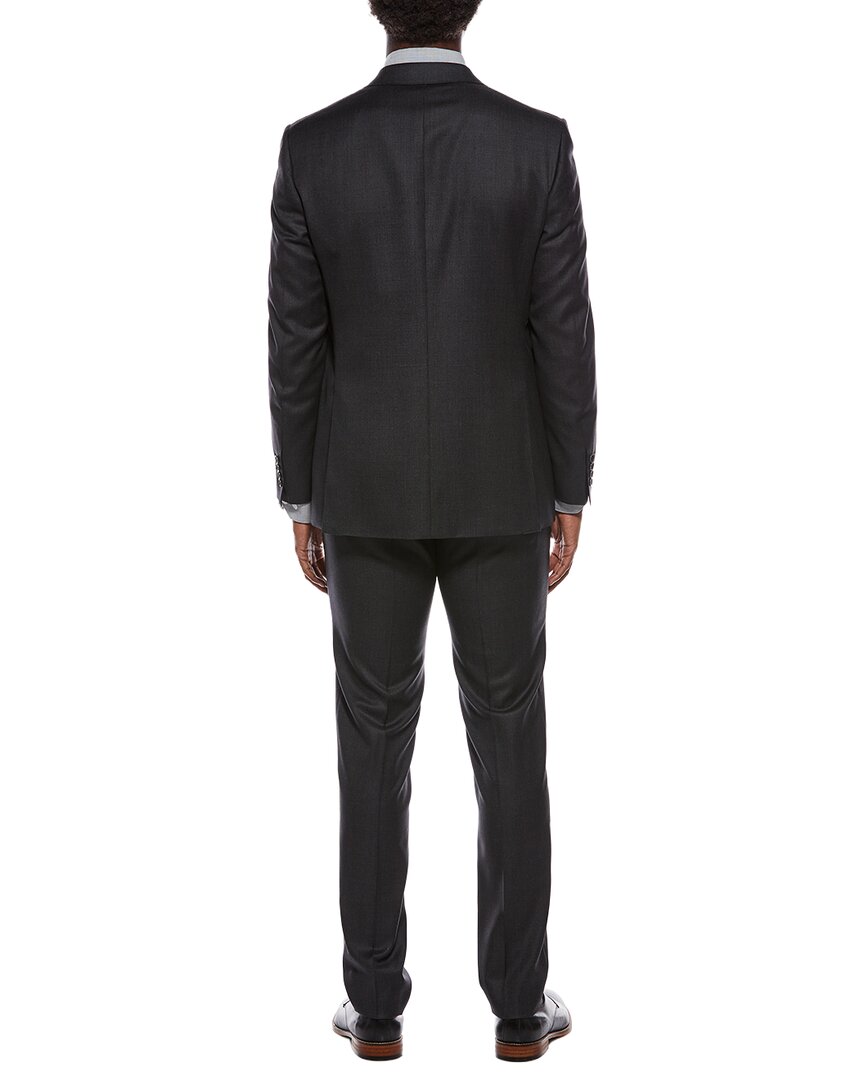 Canali 2Pc Wool Suit With Flat Front Pant