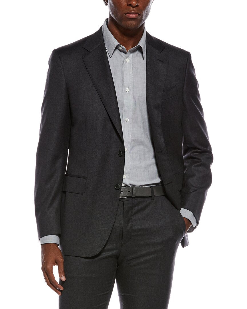 Canali 2Pc Wool Suit With Flat Front Pant