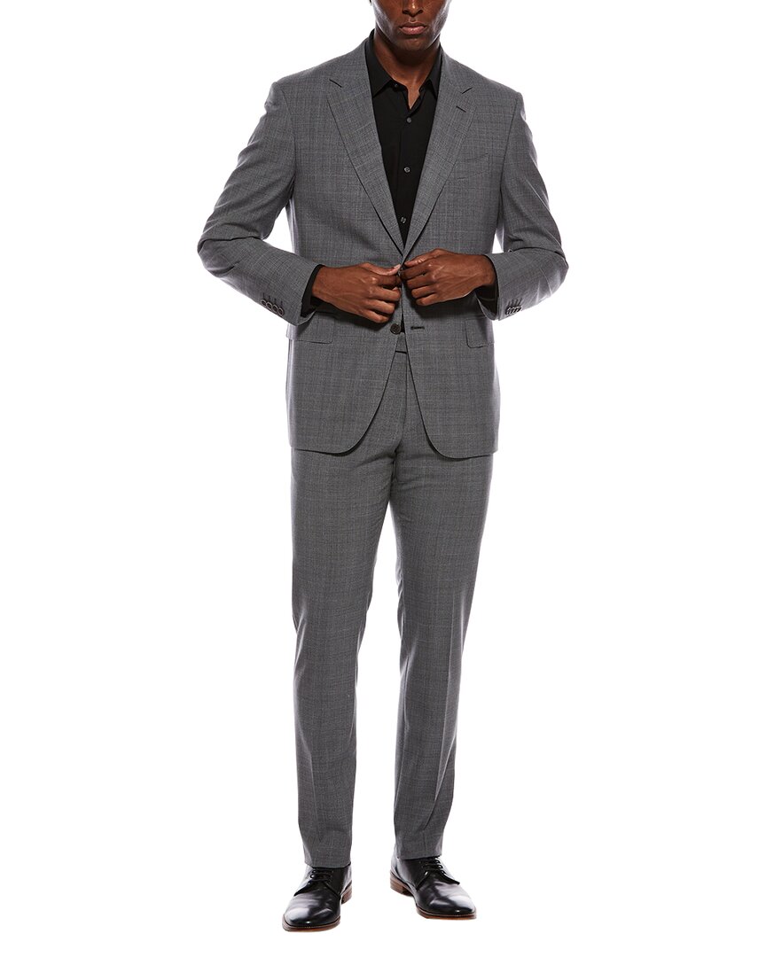 Canali 2Pc Wool Suit With Flat Front Pant