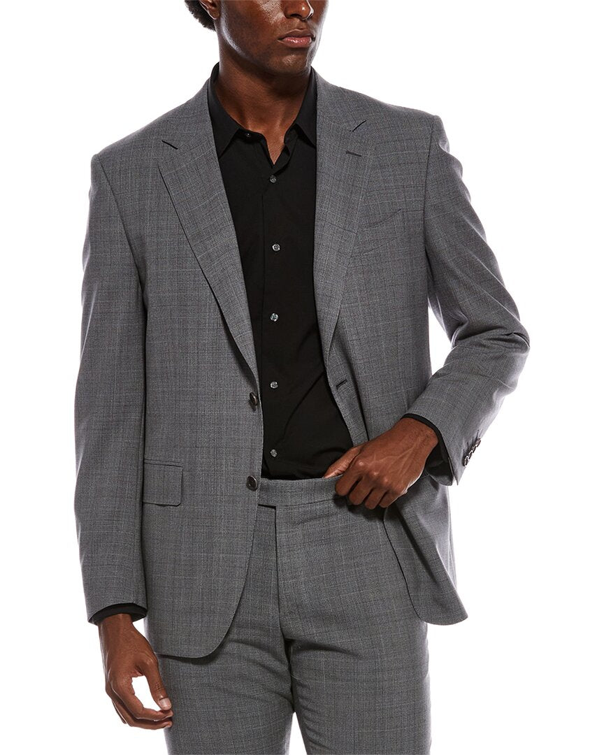Canali 2Pc Wool Suit With Flat Front Pant
