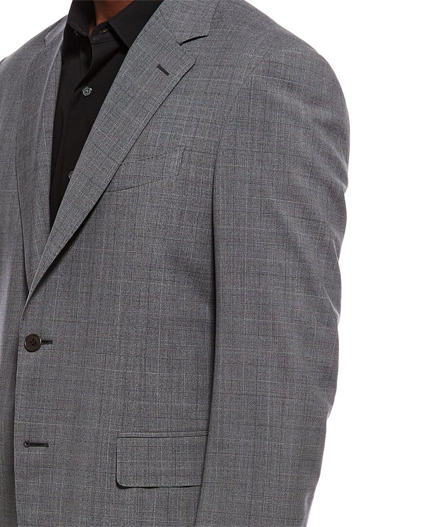 Canali 2Pc Wool Suit With Flat Front Pant