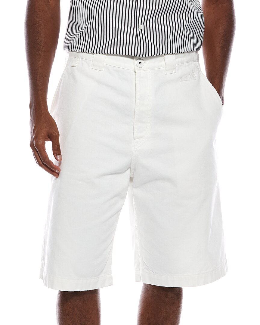 Lanvin Wave Embroidered Denim Short