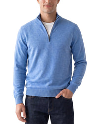 Forte Cashmere 100% Cashmere Mock Neck 1/4-Zip 100% Cashmere Sweater