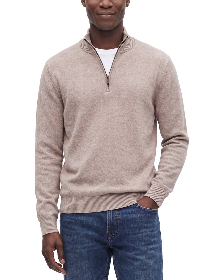 Forte Cashmere 100% Cashmere Mock Neck 1/4-Zip 100% Cashmere Sweater