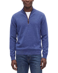 Forte Cashmere 100% Cashmere Mock Neck 1/4-Zip 100% Cashmere Sweater