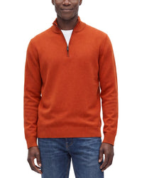 Forte Cashmere 100% Cashmere Mock Neck 1/4-Zip 100% Cashmere Sweater