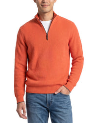 Forte Cashmere 100% Cashmere Mock Neck 1/4-Zip 100% Cashmere Sweater