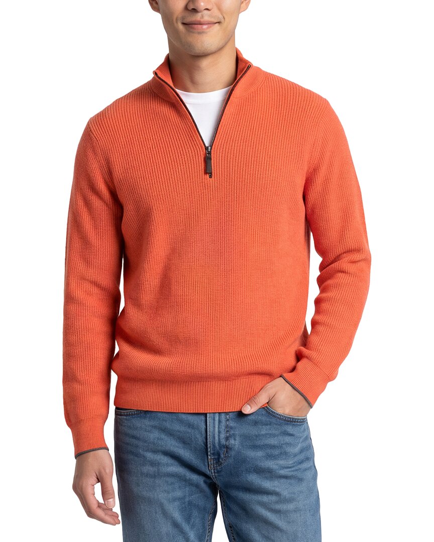 Forte Cashmere 100% Cashmere Mock Neck 1/4-Zip 100% Cashmere Sweater