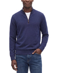 Forte Cashmere 100% Cashmere Mock Neck 1/4-Zip 100% Cashmere Sweater
