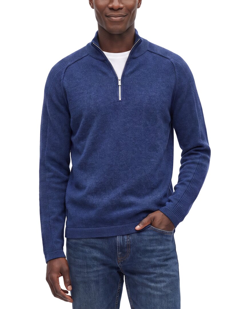 Forte Cashmere 100% Cashmere Mock Neck 1/4-Zip 100% Cashmere Sweater