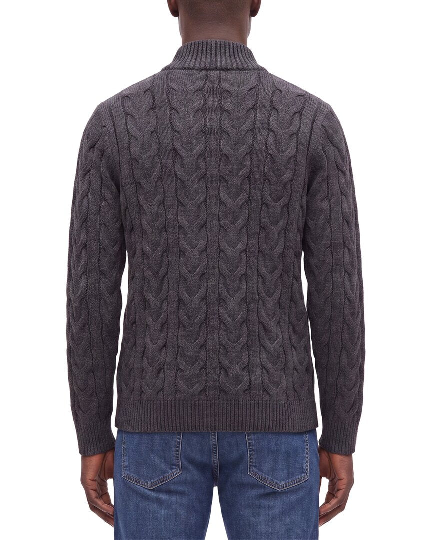 Forte Cashmere 100% Cashmere Cable 1/4-Zip 100% Cashmere Sweater