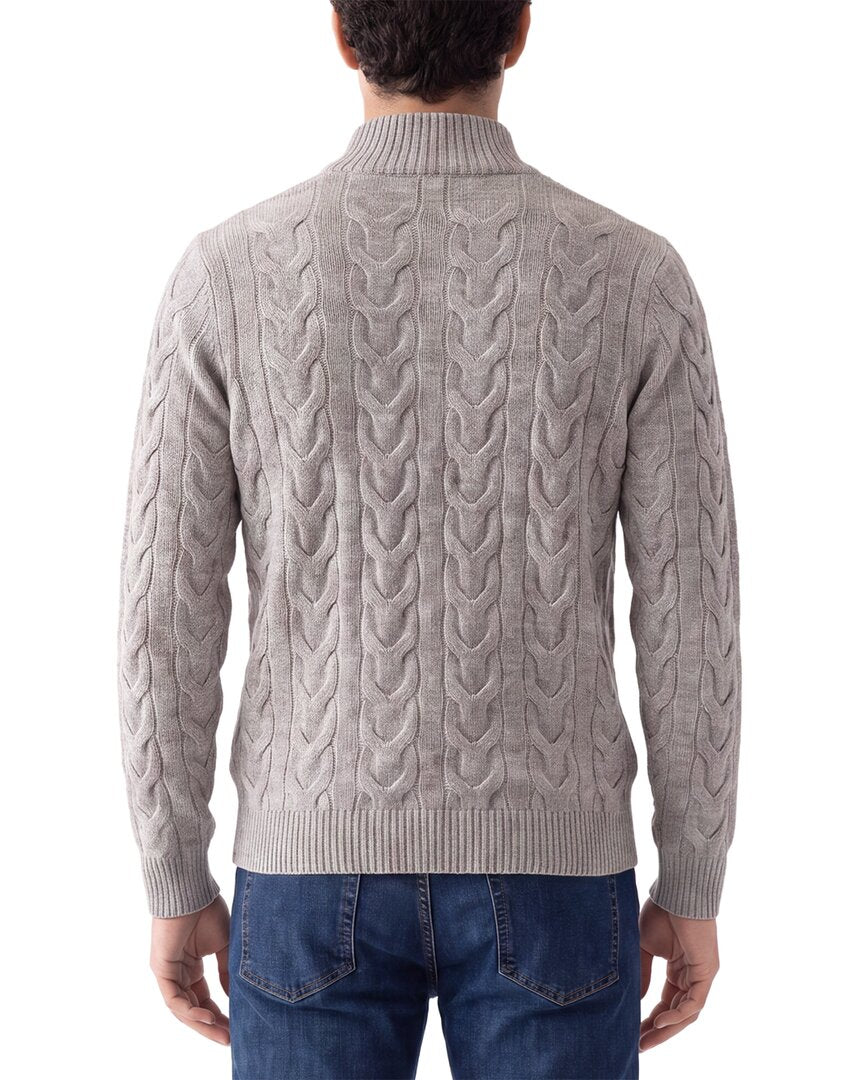 Forte Cashmere 100% Cashmere Cable 1/4-Zip 100% Cashmere Sweater