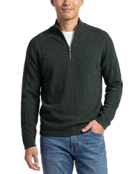 Forte Cashmere 100% Cashmere Mock Neck 1/4-Zip