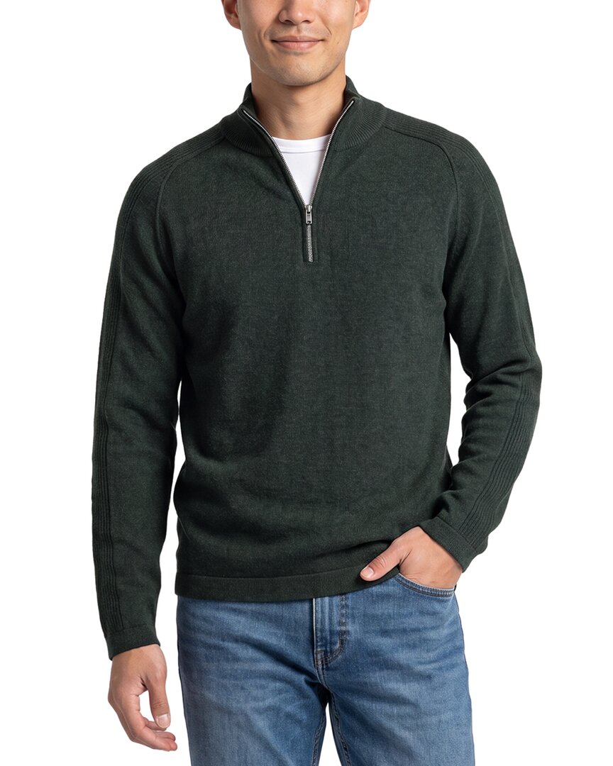 Forte Cashmere 100% Cashmere Mock Neck 1/4-Zip