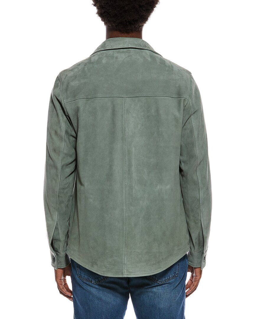 Isaia Suede Shirt Jacket