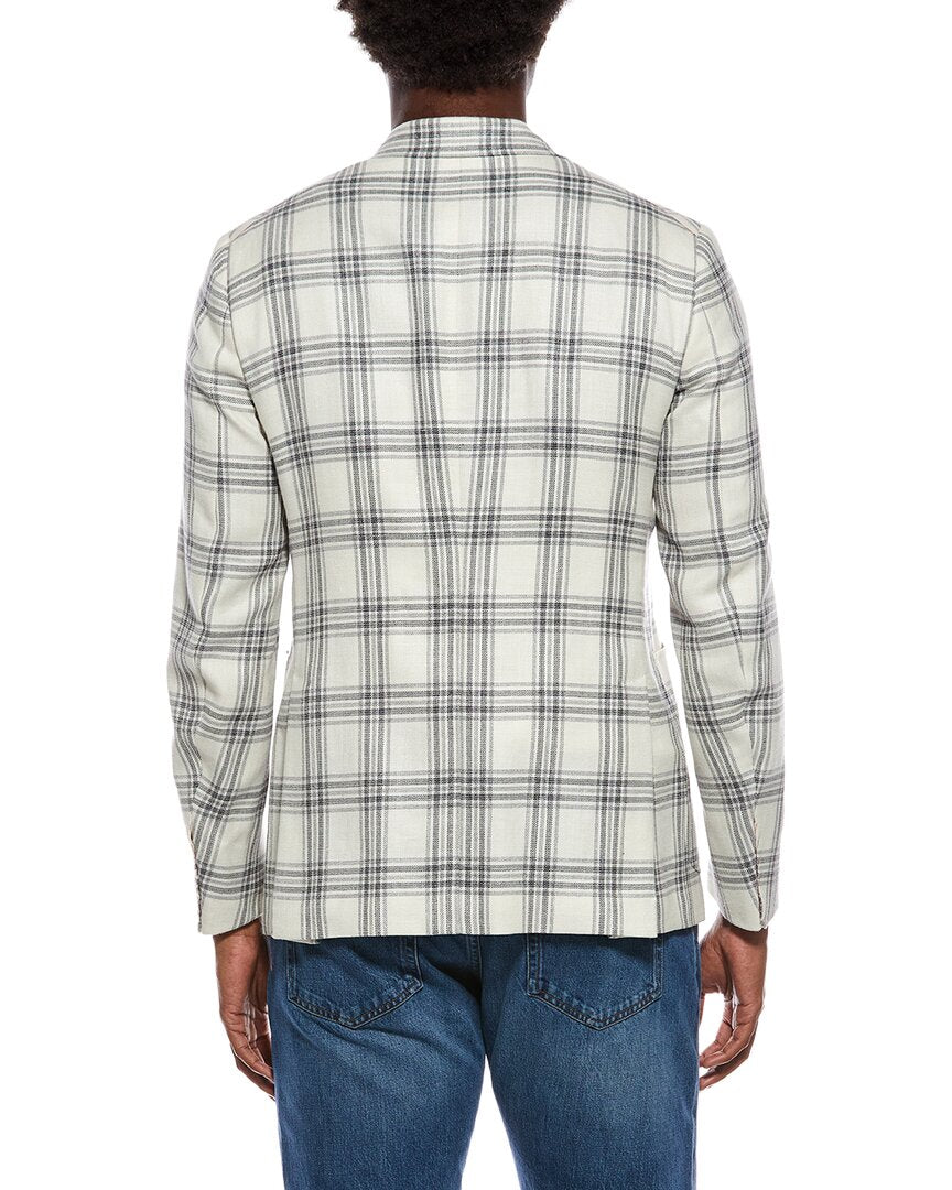 Isaia Isaia Capri Wool, Silk, & Linen-Blend Sport Jacket
