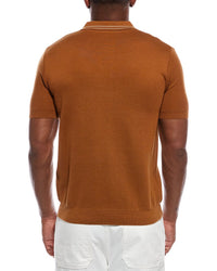 Isaia Isaia Wool, Silk, & Cashmere-Blend Polo Sweater