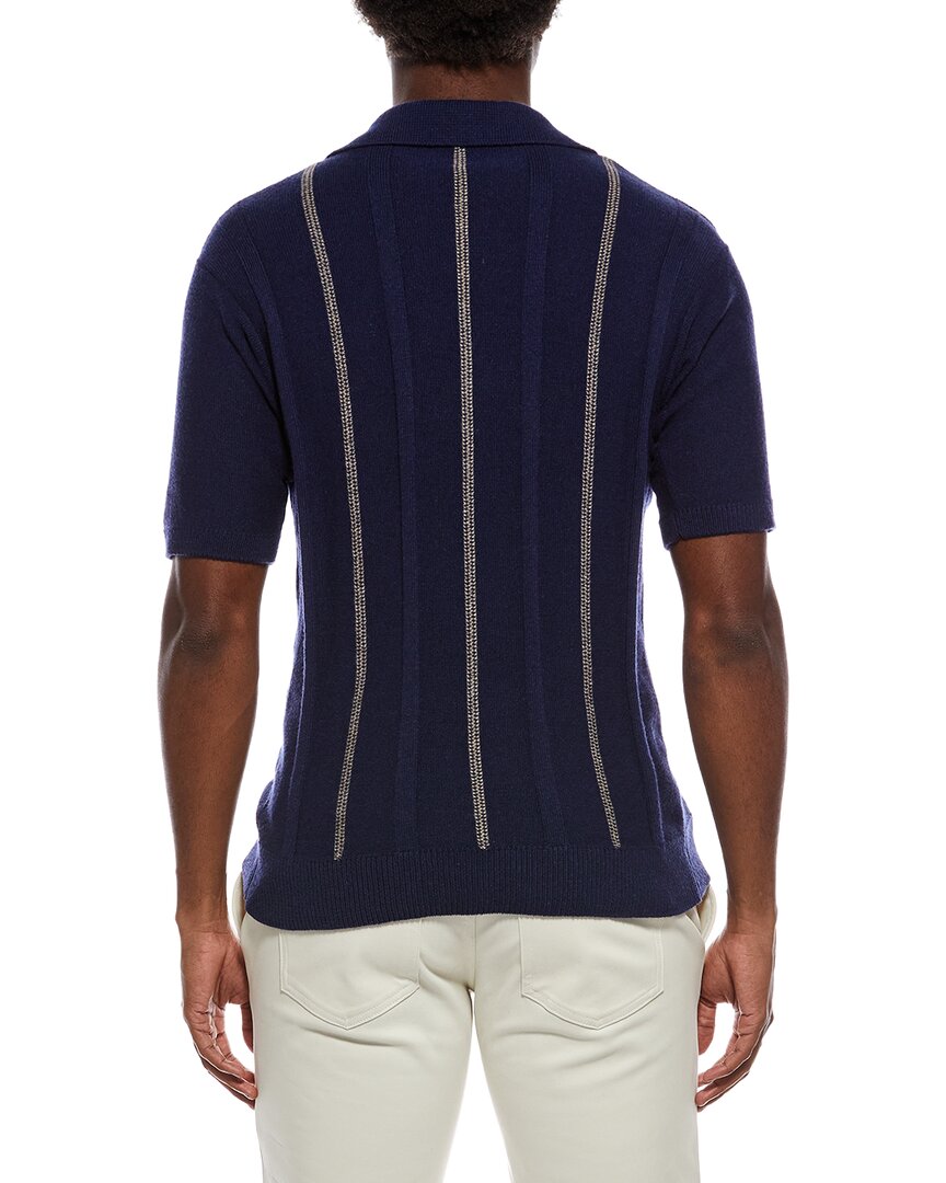Isaia Isaia Cashmere-Blend Polo Sweater