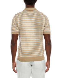 Isaia Silk & Linen-Blend Polo Shirt