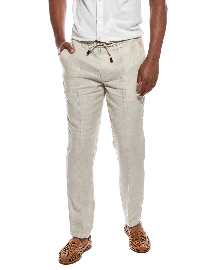 Isaia Drawstring Linen Trouser