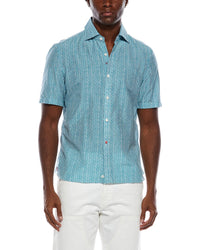 Isaia Isaia Silk-Blend Print Shirt