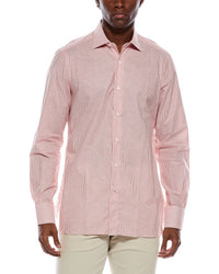 Isaia Isaia Linen-Blend Dress Shirt