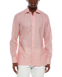 Isaia Linen-Blend Dress Shirt