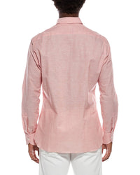 Isaia Linen-Blend Dress Shirt