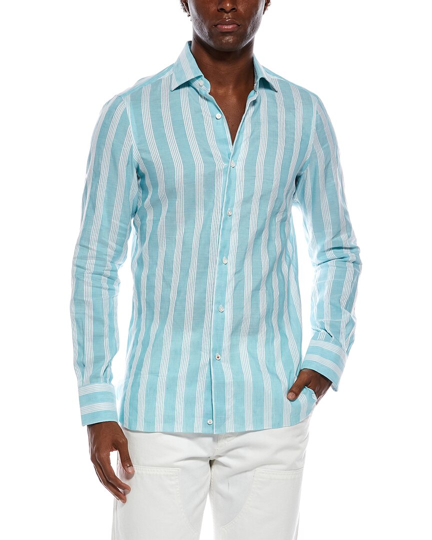 Isaia Isaia Linen-Blend Dress Shirt
