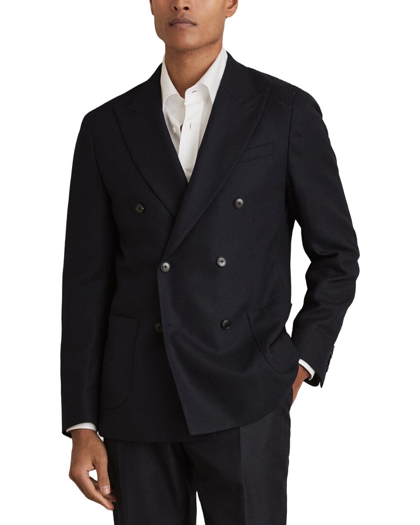 Reiss Club Peak Textured Weave Wool-Blend Blazer