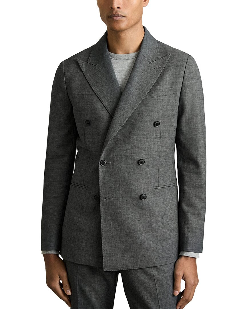 Reiss Malibu Peak Textured Wool-Blend Blazer
