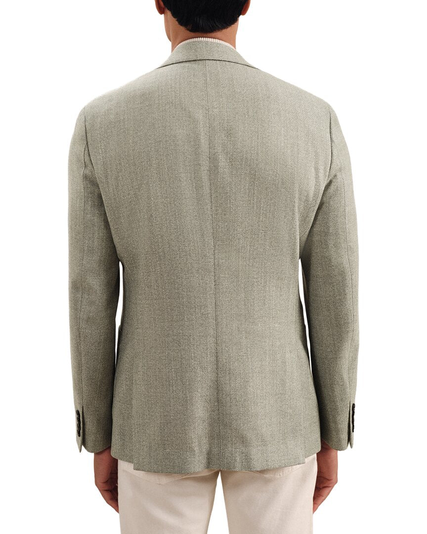 Reiss Stack Notch Textured Wool-Blend Blazer