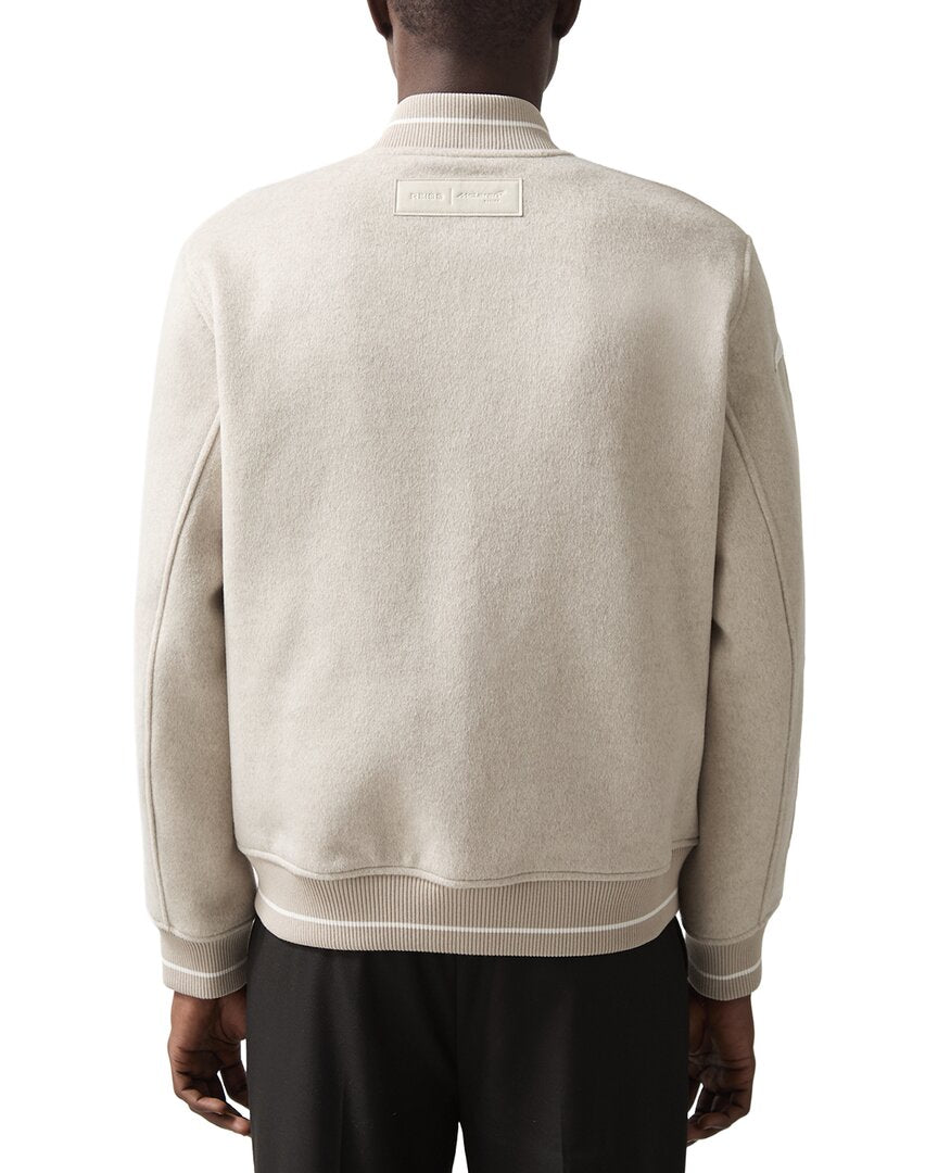 Reiss Track Wool-Blend Bomber Jacket