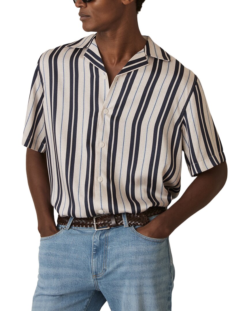Reiss Amos Wide Stripe Print Shirt