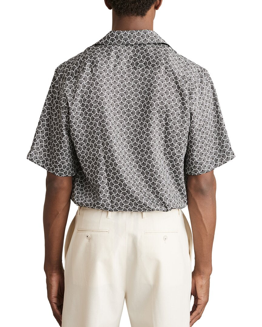 Reiss Barella Geo Wave Print Shirt