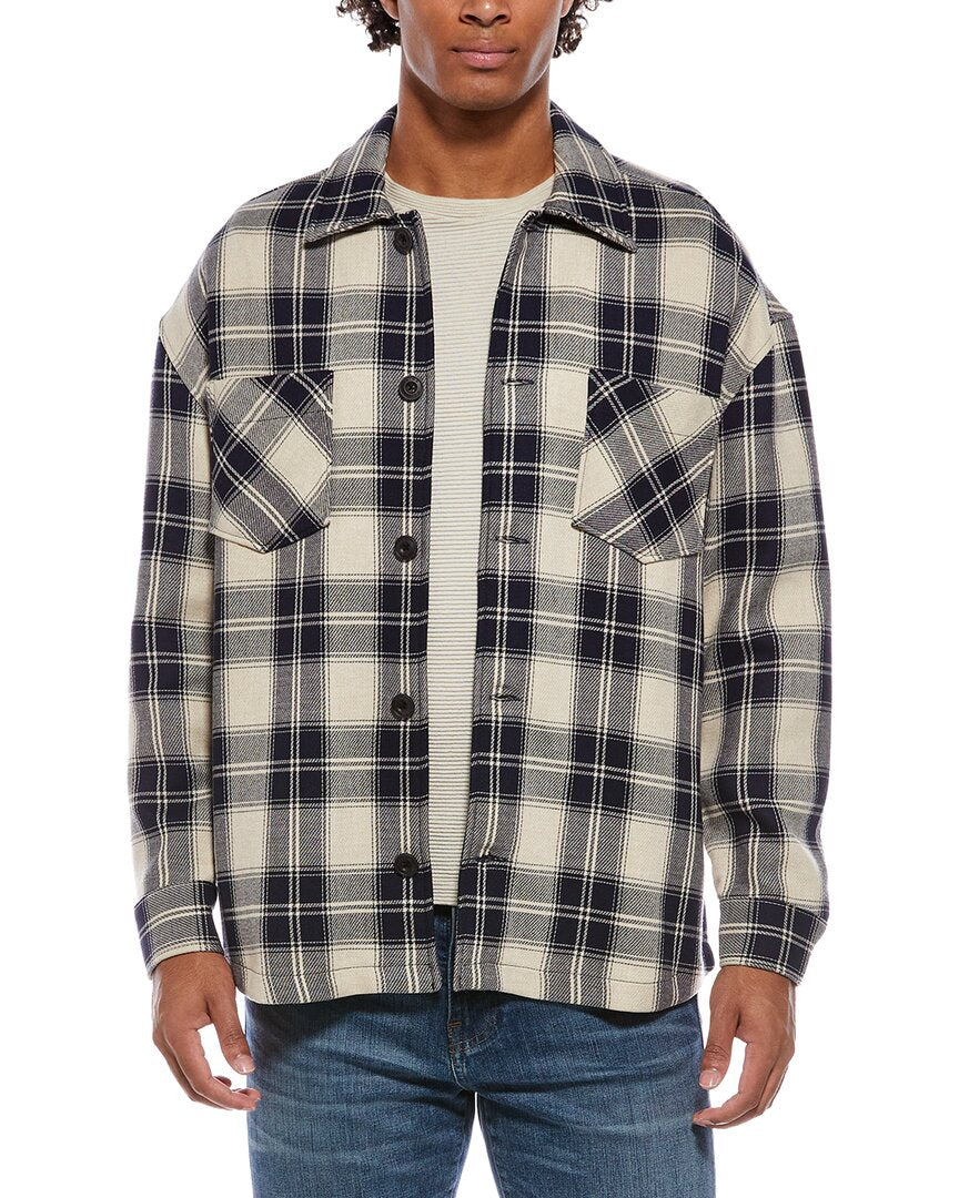 Reiss Reiss Endurance Embroidered Wool-Blend Shirt