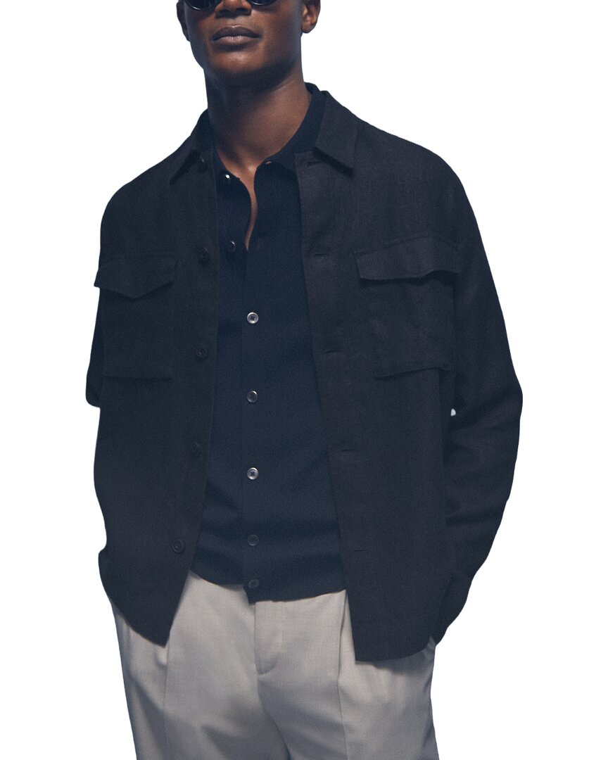Reiss Eze Linen Twin Pocket Shirt