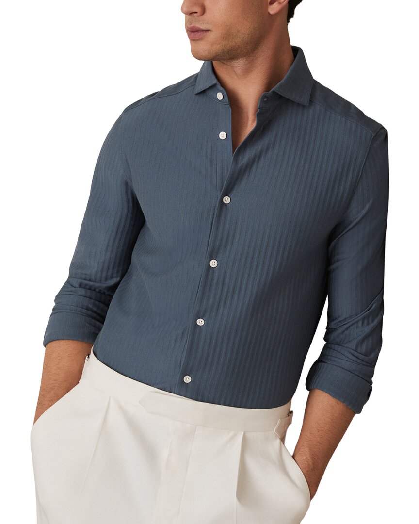 Reiss Hayes Stripe Jacquard Shirt