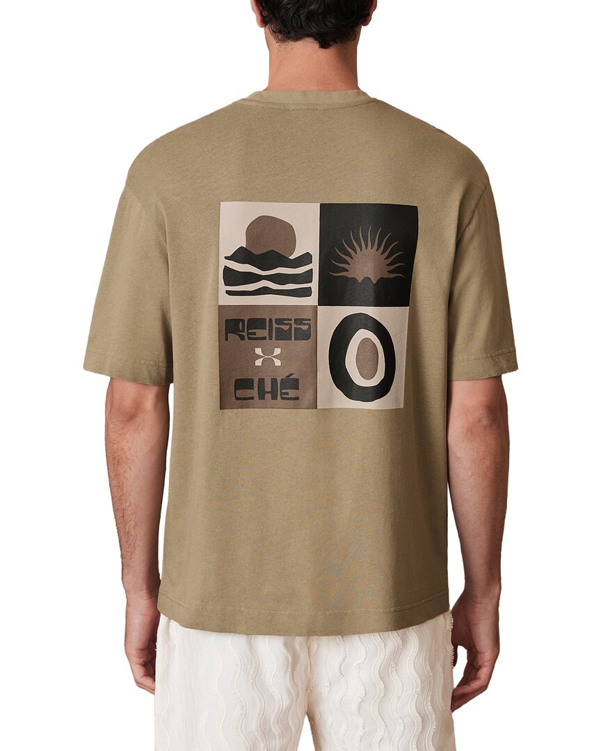 Reiss Brava Washed Sunset Linen-Blend T-Shirt