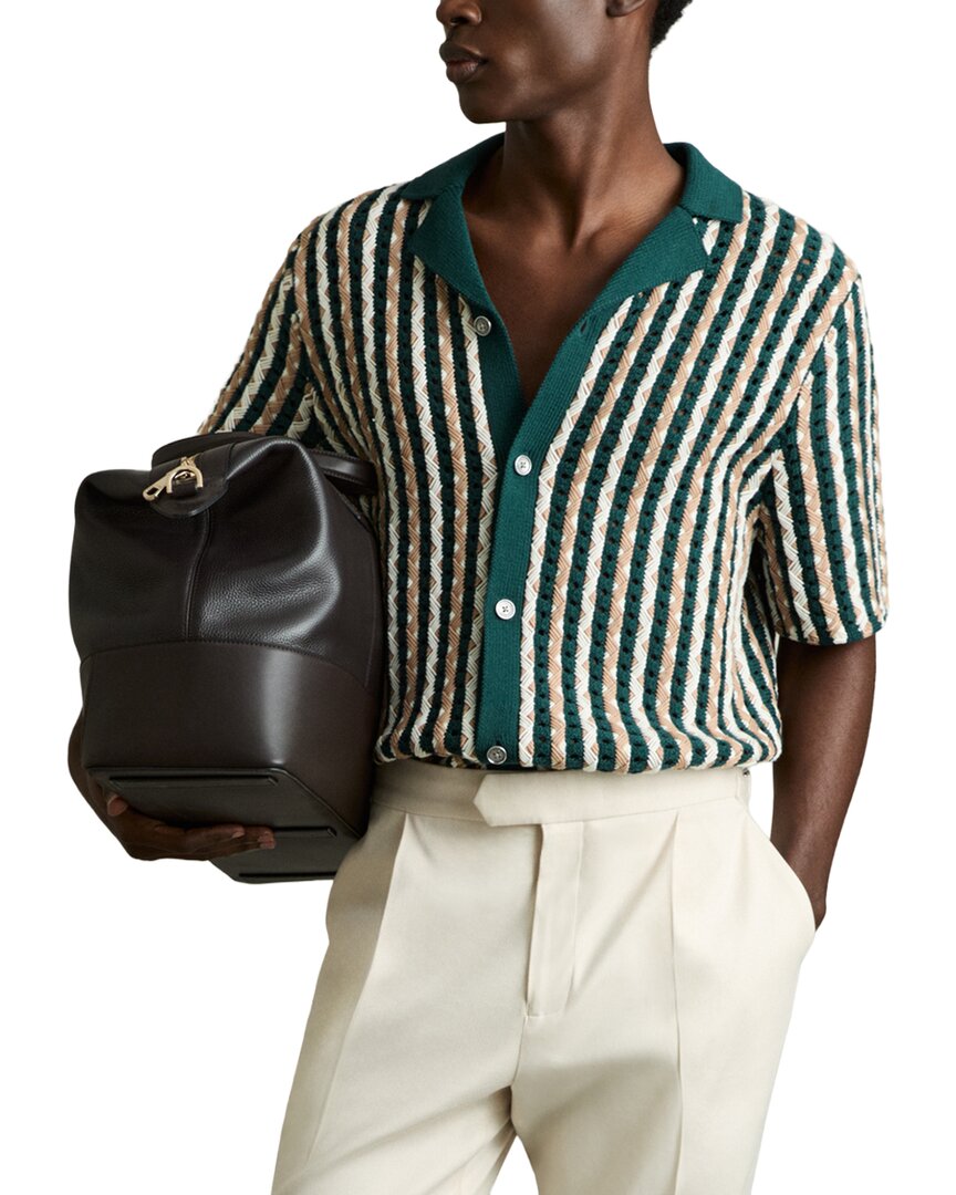Reiss Roulette Cuban Button Top