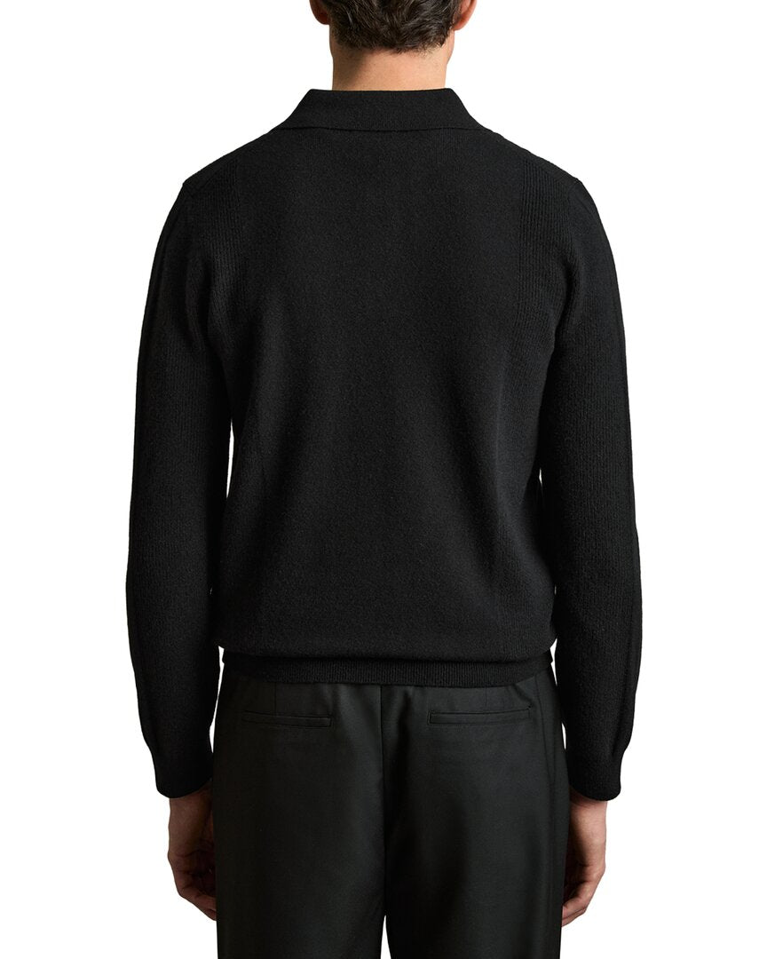 Reiss Kingsley Half Button Wool Top
