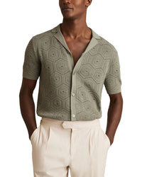 Reiss Reiss Royce Cuban Button Front Top