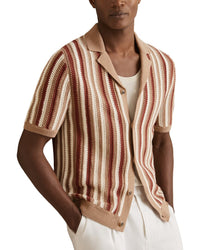 Reiss Carrington Cuban Button Front Top