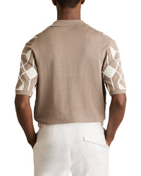 Reiss Terrazzo Cuban Button Front Top