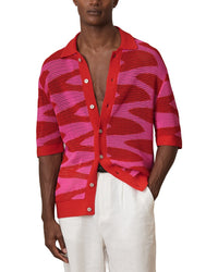 Reiss Soliel Wave Jacquard Top