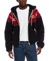 Celine Logo Fleece Wool-Blend Jacket